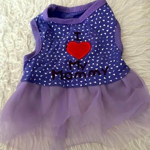 This girl loves her mommy beautiful purple bright red heart XS